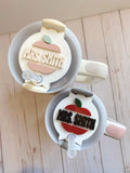 Teacher Tumbler Name Plate | Teacher Apple Name Plate