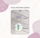 Tumbler Scalloped Name Plate | H2.0 Name Plate | Custom Tumbler Topper