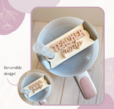 Teacher Tumbler Name Plate | Reversible Name Plate