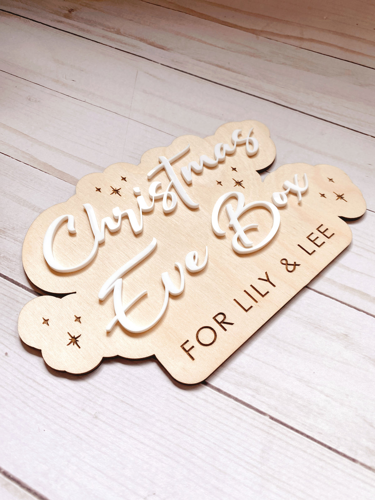 Personalized Christmas Eve Crate and Plaque | Wooden Christmas Eve Box for kids