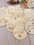 Engraved Pregnancy Milestone Rounds