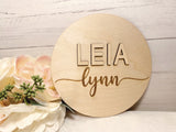 Custom Baby Name Round | Birth Announcement