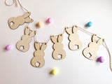 Easter Bunny Wood Garland