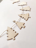 Christmas Tree Wood Garland