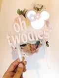 "Oh TWOdles" Cake Topper - Minnie Mouse
