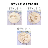 Baby Name Round Sign