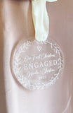 First Christmas Engaged Round Christmas Ornament