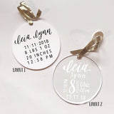 Baby Stat Christmas Ornament