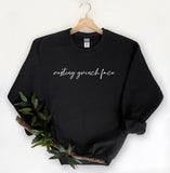 Resting Grinch Face Crewneck Sweater
