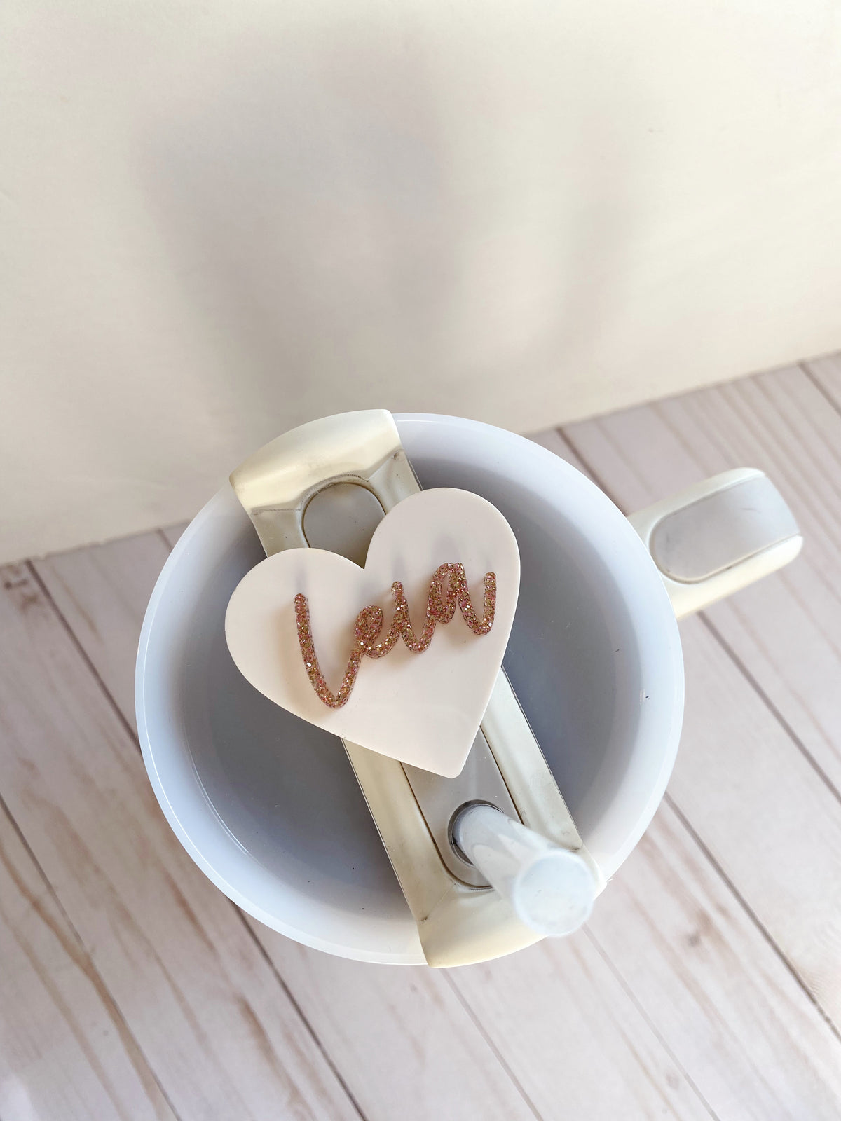 Stanley Heart Name Plate | H2.0 Custom Stanley Topper