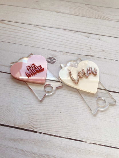 Stanley Heart Name Plate | H2.0 Custom Stanley Topper