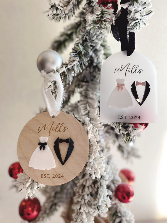 First Christmas Married Ornament | Newlyweds Ornament