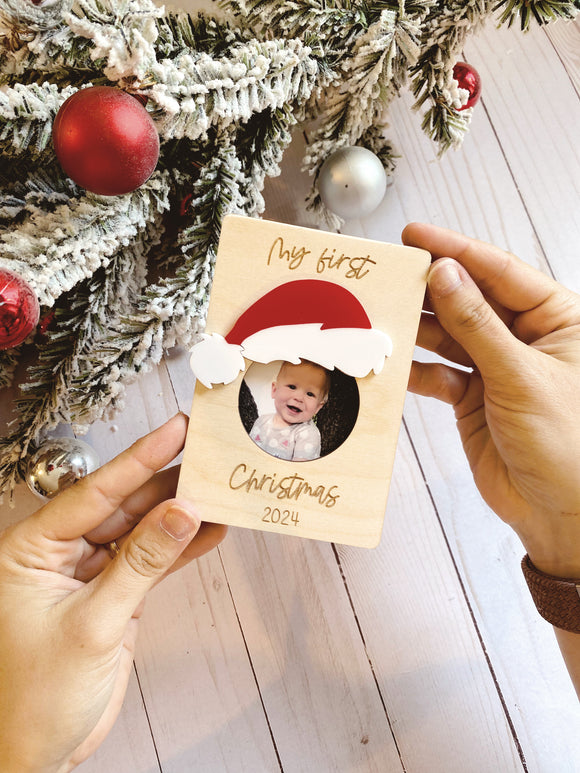 First Christmas Photo Frame Magnet