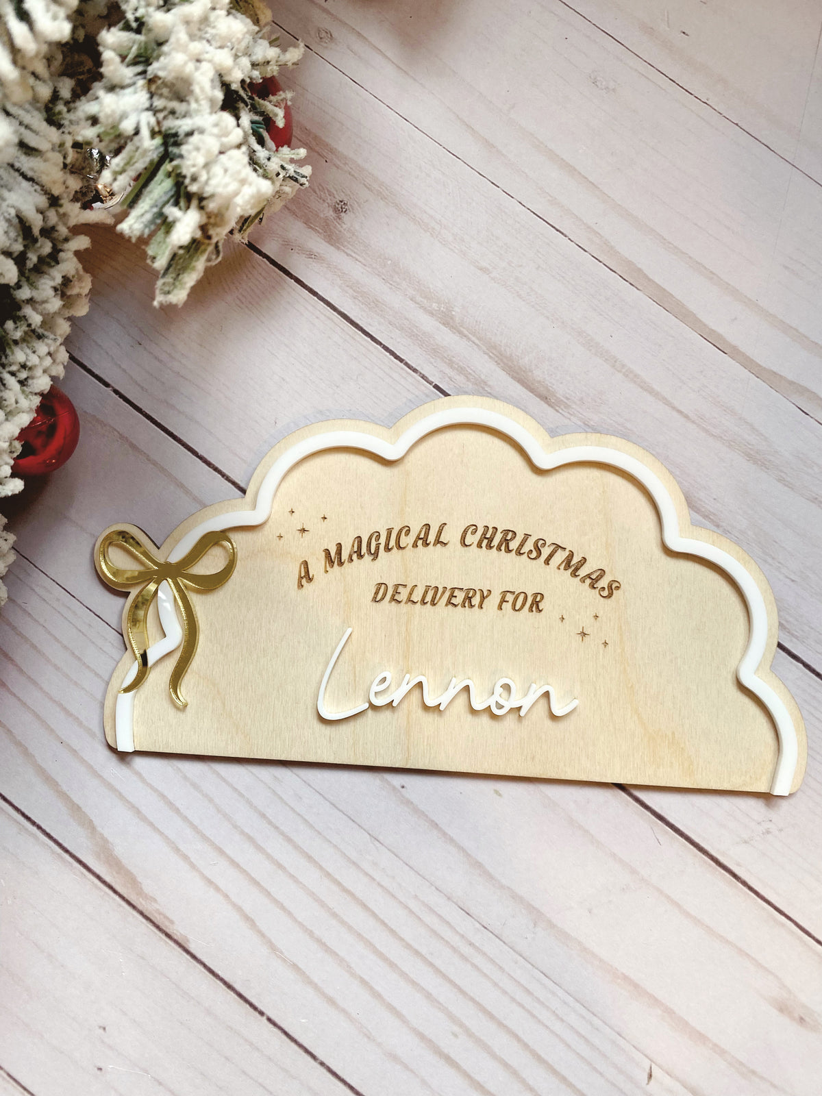 Personalized Christmas Eve Crate and Plaque | Wooden Christmas Eve Box for kids