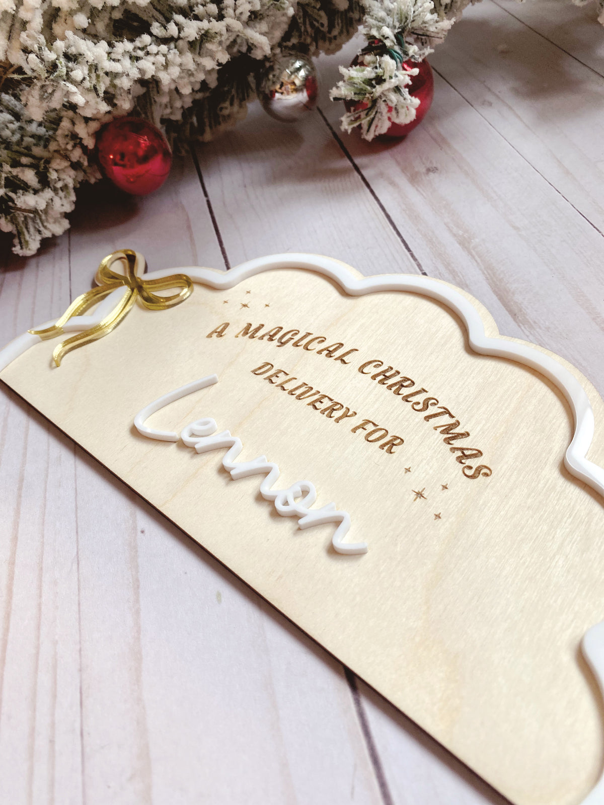Personalized Christmas Eve Crate and Plaque | Wooden Christmas Eve Box for kids
