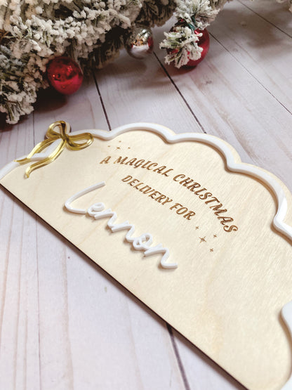 Personalized Christmas Eve Crate and Plaque | Wooden Christmas Eve Box for kids