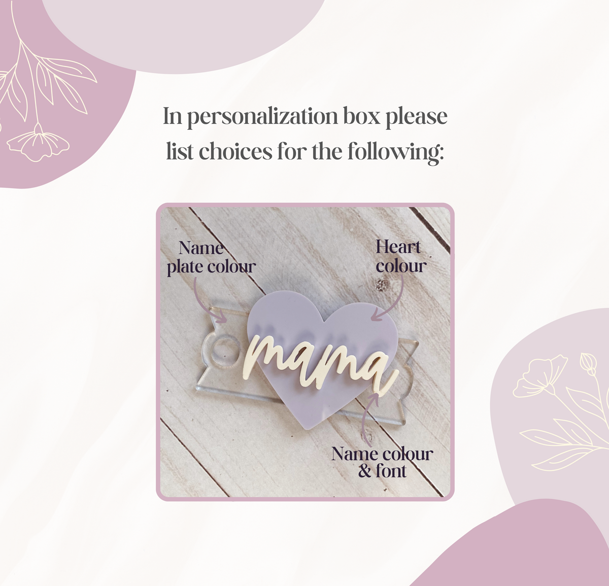 Stanley Heart Name Plate | H2.0 Custom Stanley Topper