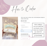 First & Last Day of School Sign | Interchangeable Magnetic School Photo Sign