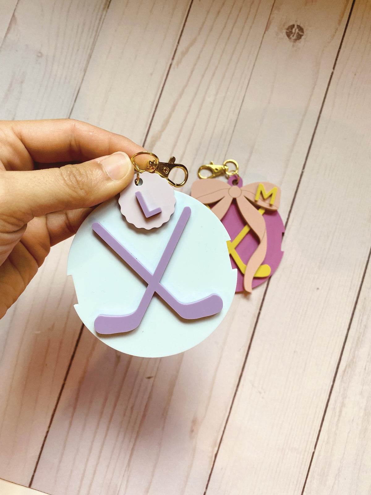 Hockey Hair Elastic Holder Keychain