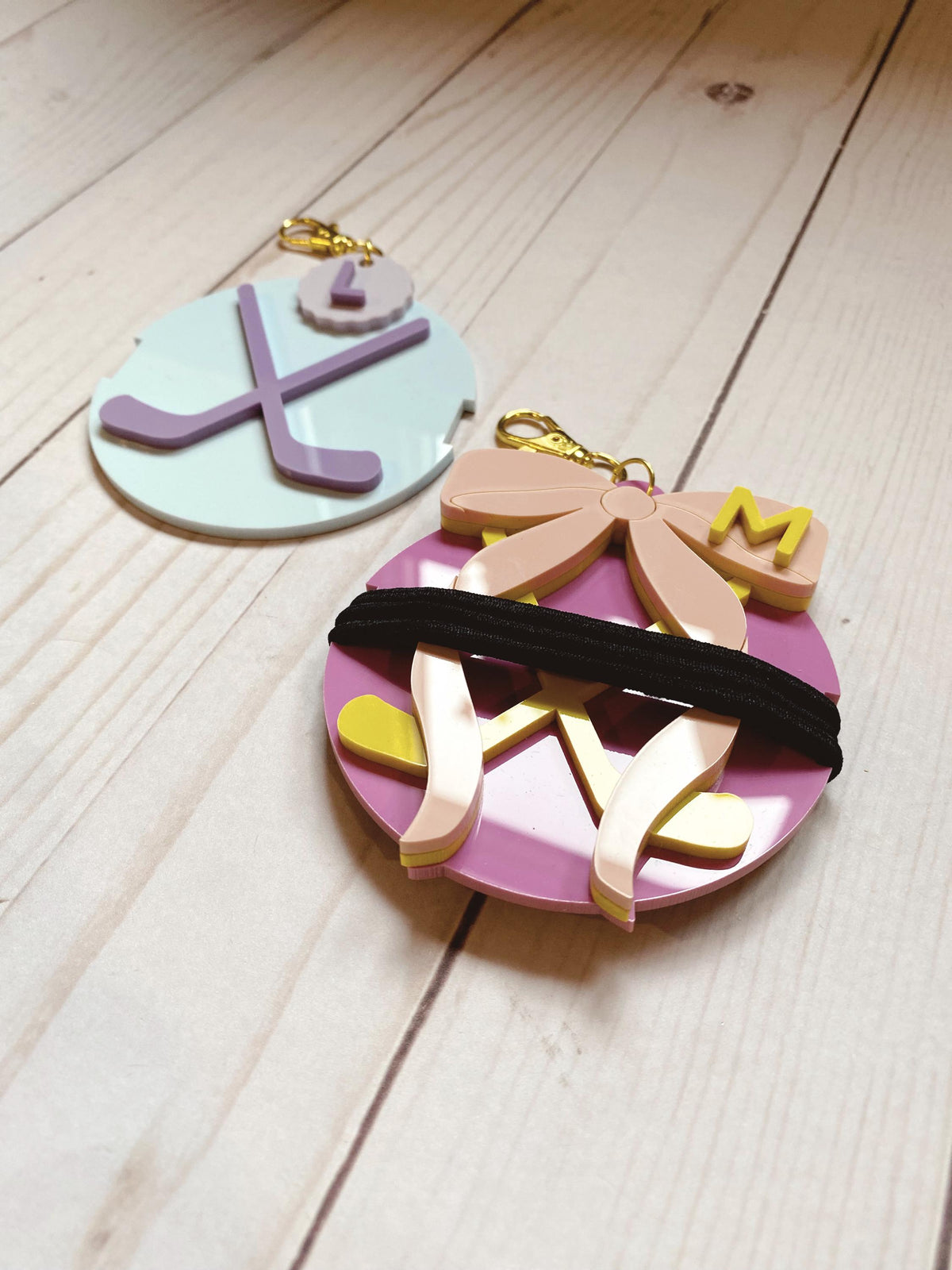 Hockey Hair Elastic Holder Keychain