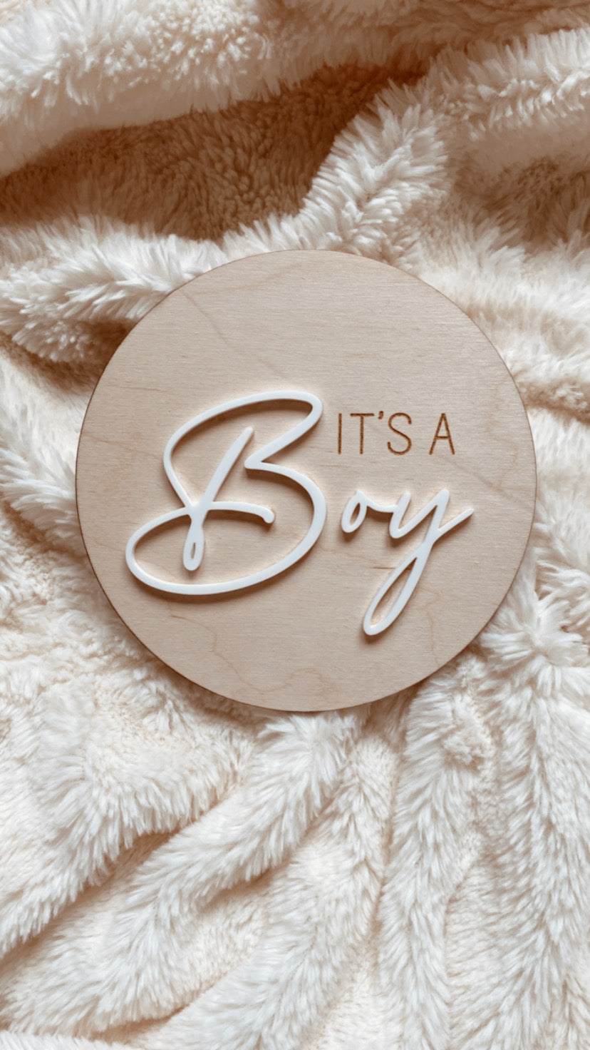 Gender Reveal Round - It's A Girl/It's A Boy