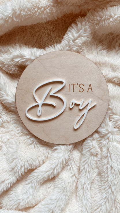 Gender Reveal Round - It's A Girl/It's A Boy