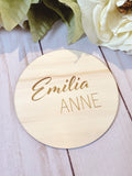 Baby Name Round Sign