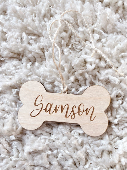 Custom Dog Bone Ornament