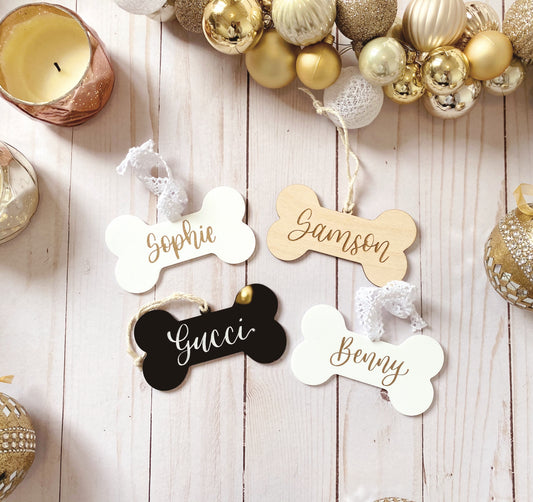 Custom Dog Bone Ornament