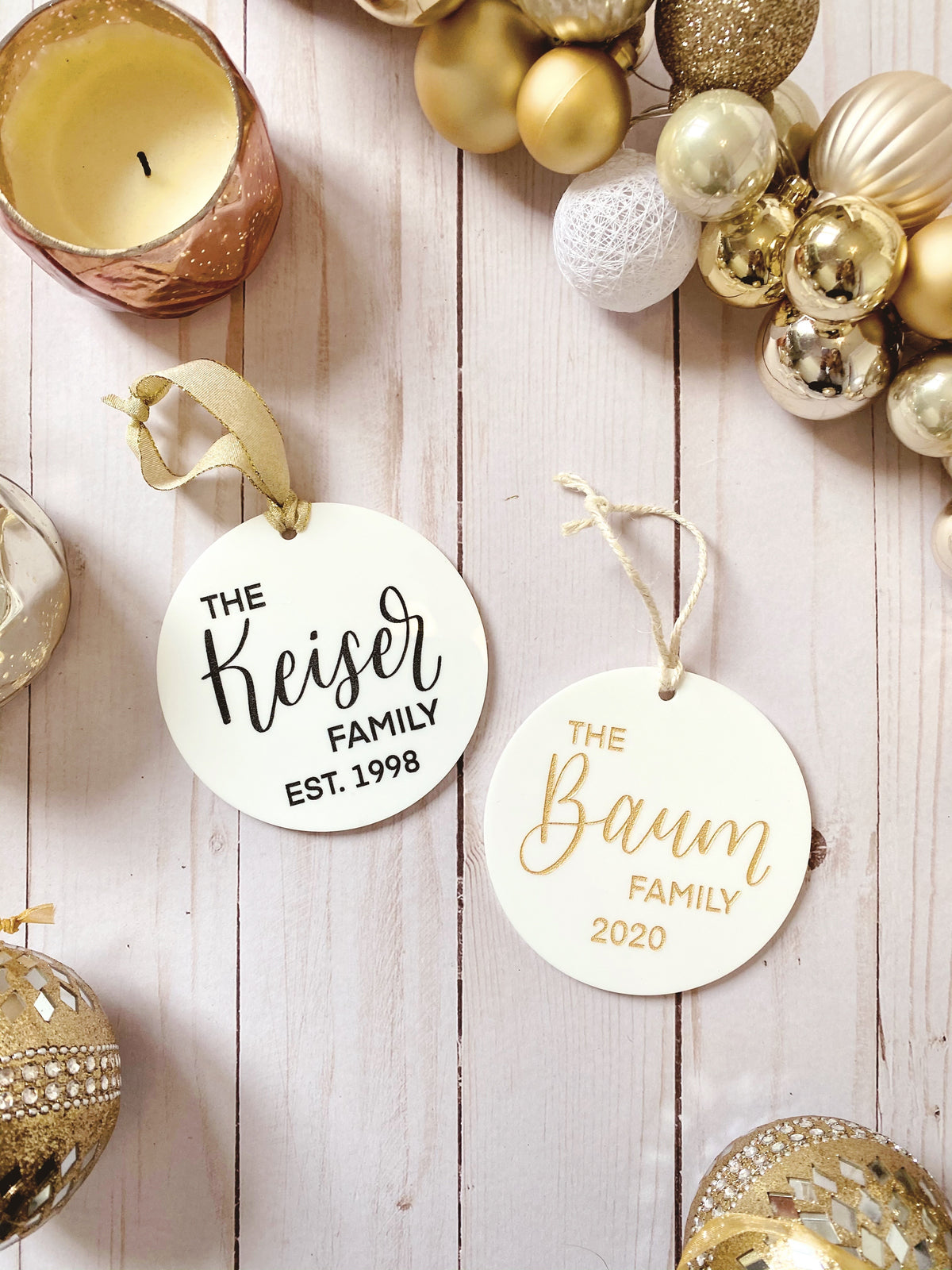 Custom Round Christmas Ornament
