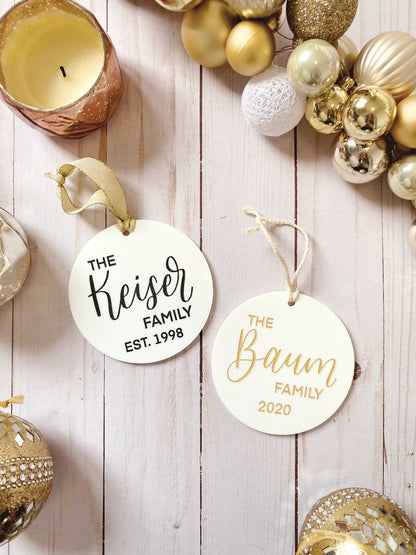Custom Round Christmas Ornament