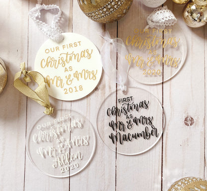 Custom Round Christmas Ornament