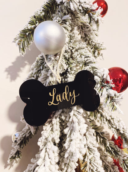 Custom Dog Bone Ornament