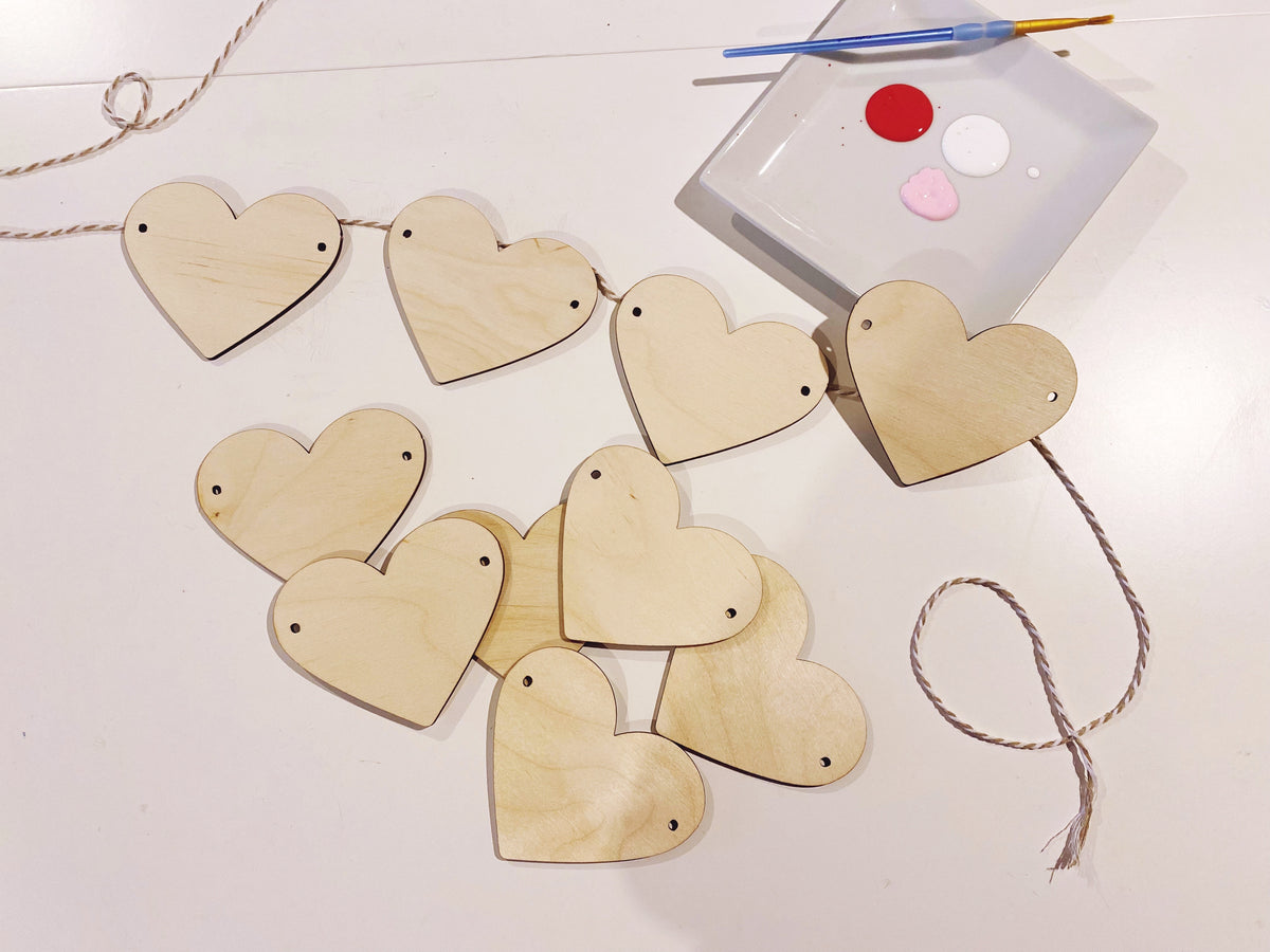 Valentine Day Wood Garland