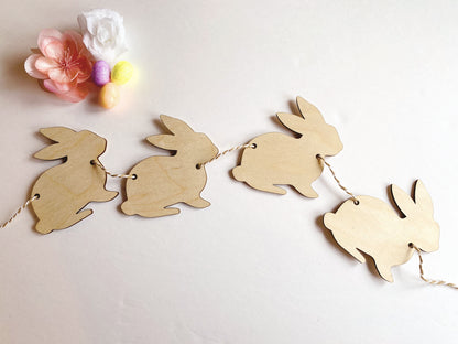 Easter Bunny Wood Garland