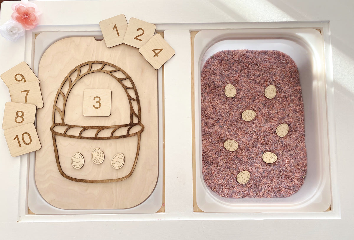 Easter TROFAST Lid Insert - Counting Eggs Edition