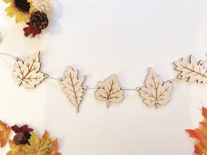 Fall Leaf Wood Garland