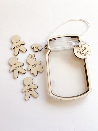 Mason Jar Family Ornament