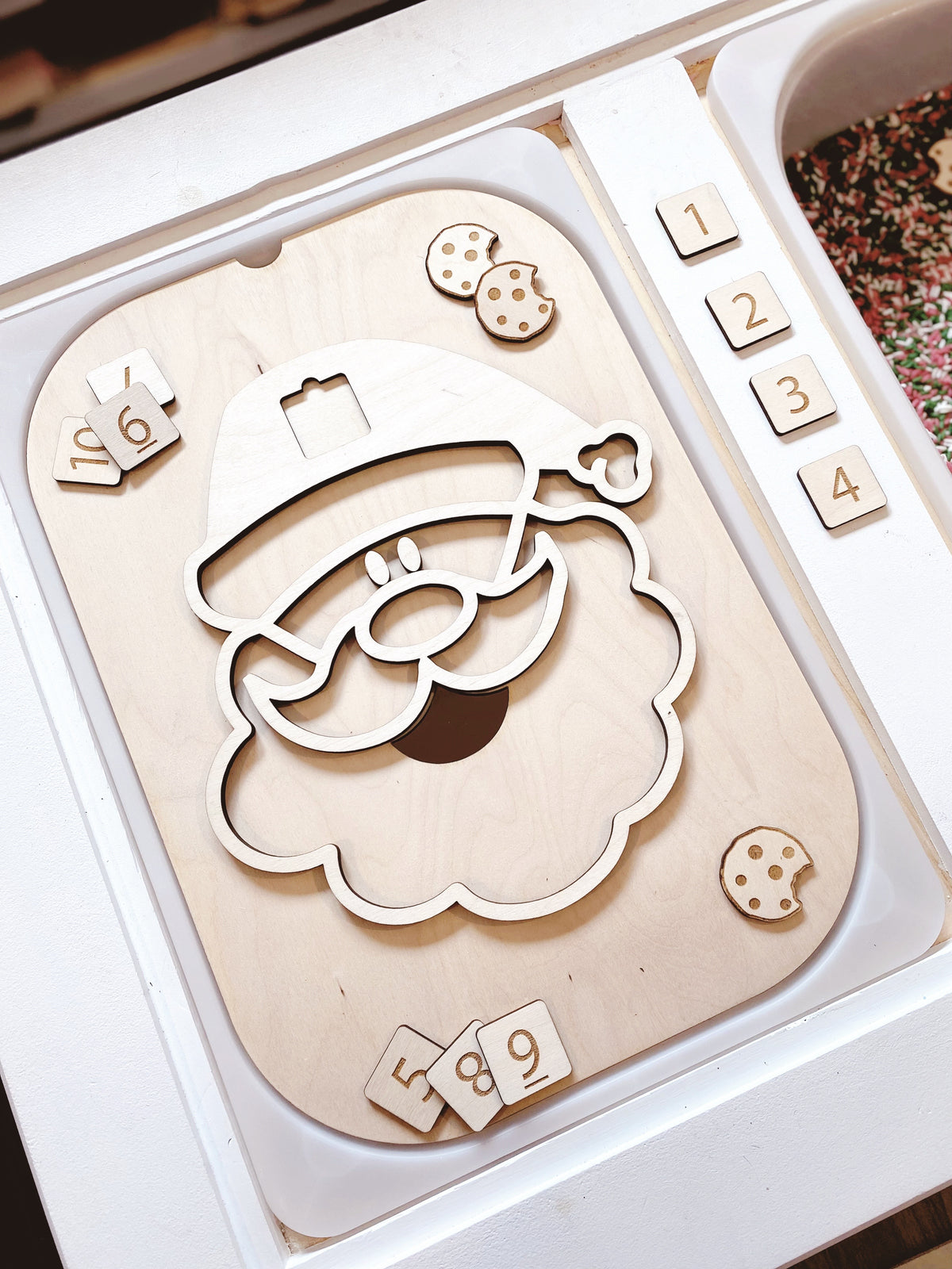 Santa Cookies TROFAST Lid Insert - Counting Cookies Edition