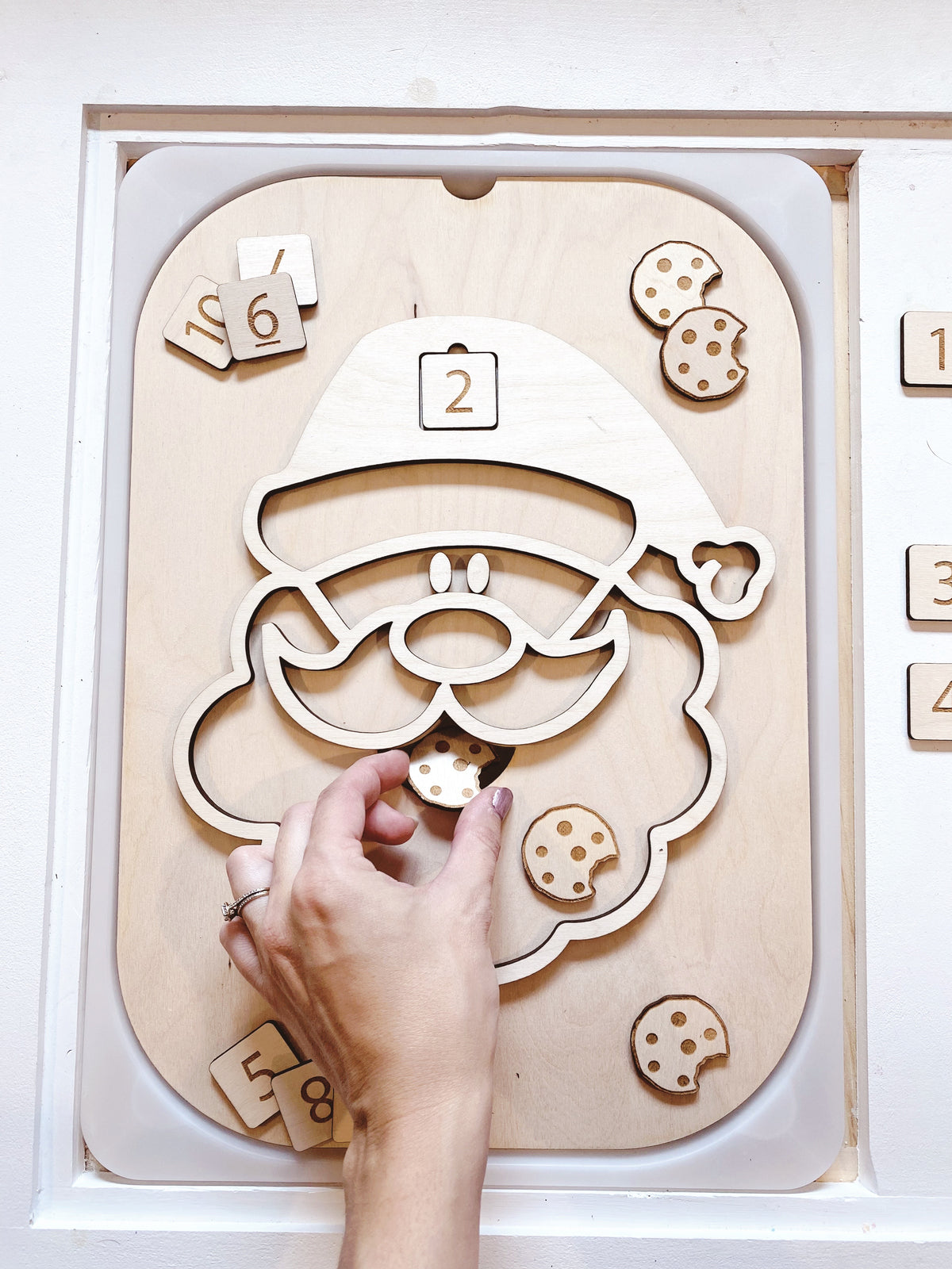 Santa Cookies TROFAST Lid Insert - Counting Cookies Edition
