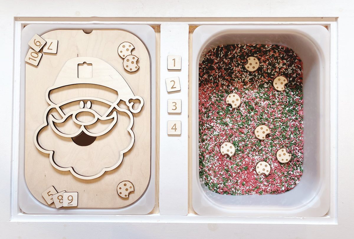 Santa Cookies TROFAST Lid Insert - Counting Cookies Edition