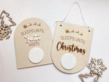 Sleeps Until Christmas Dry Erase Sign