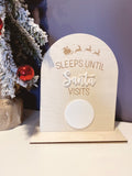 Sleeps Until Christmas Dry Erase Sign