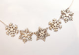 Snowflakes Wood Garland