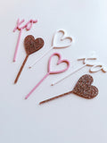 Acrylic Valentine Cupcake Toppers