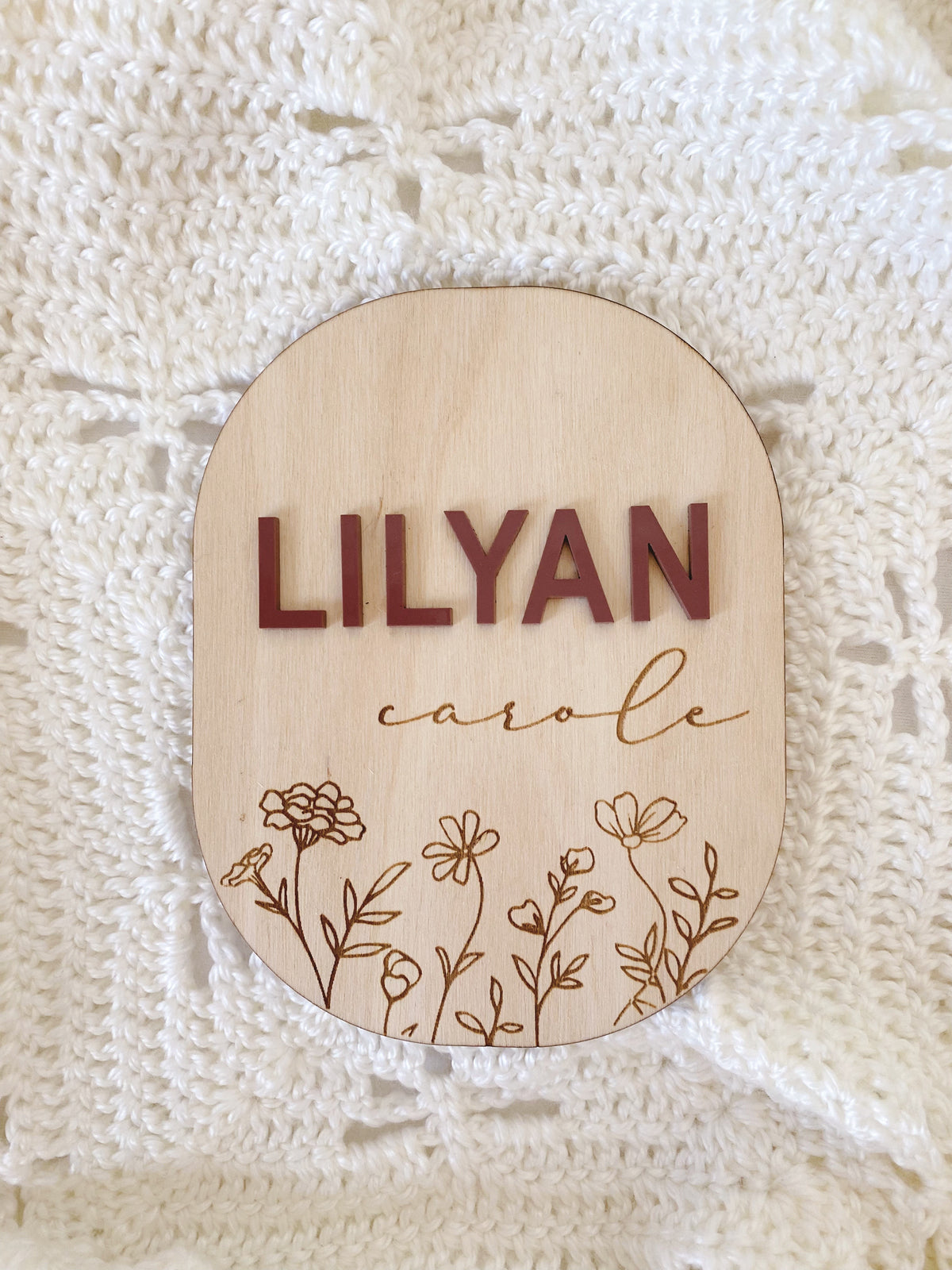 Baby Name Plaque