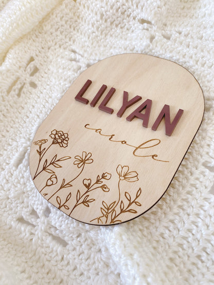 Baby Name Plaque