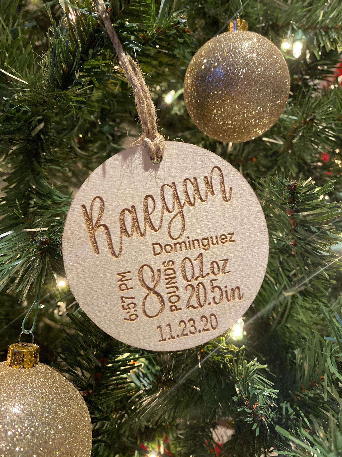 Baby Stat Christmas Ornament
