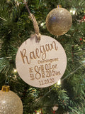 Baby Stat Christmas Ornament