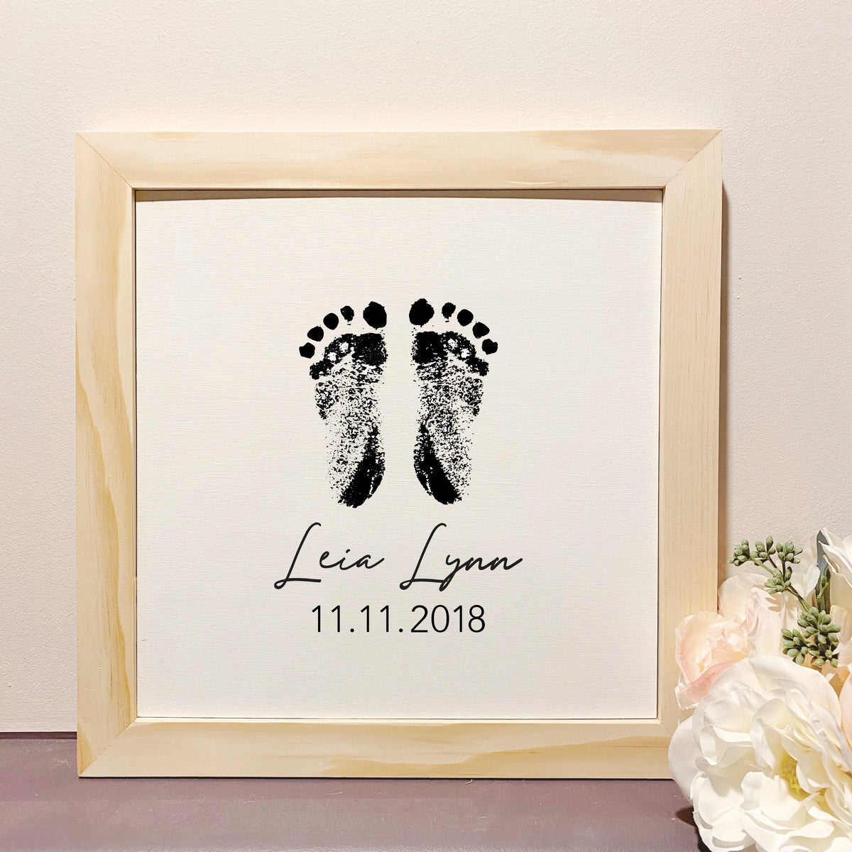 Custom Engraved Baby Print Sign